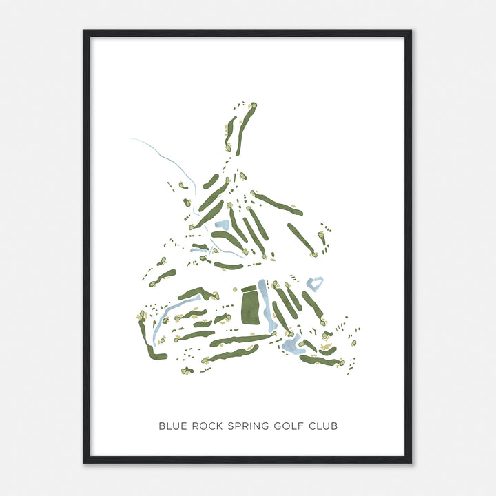 Print of Blue Rock Spring Golf Club Modern Map
