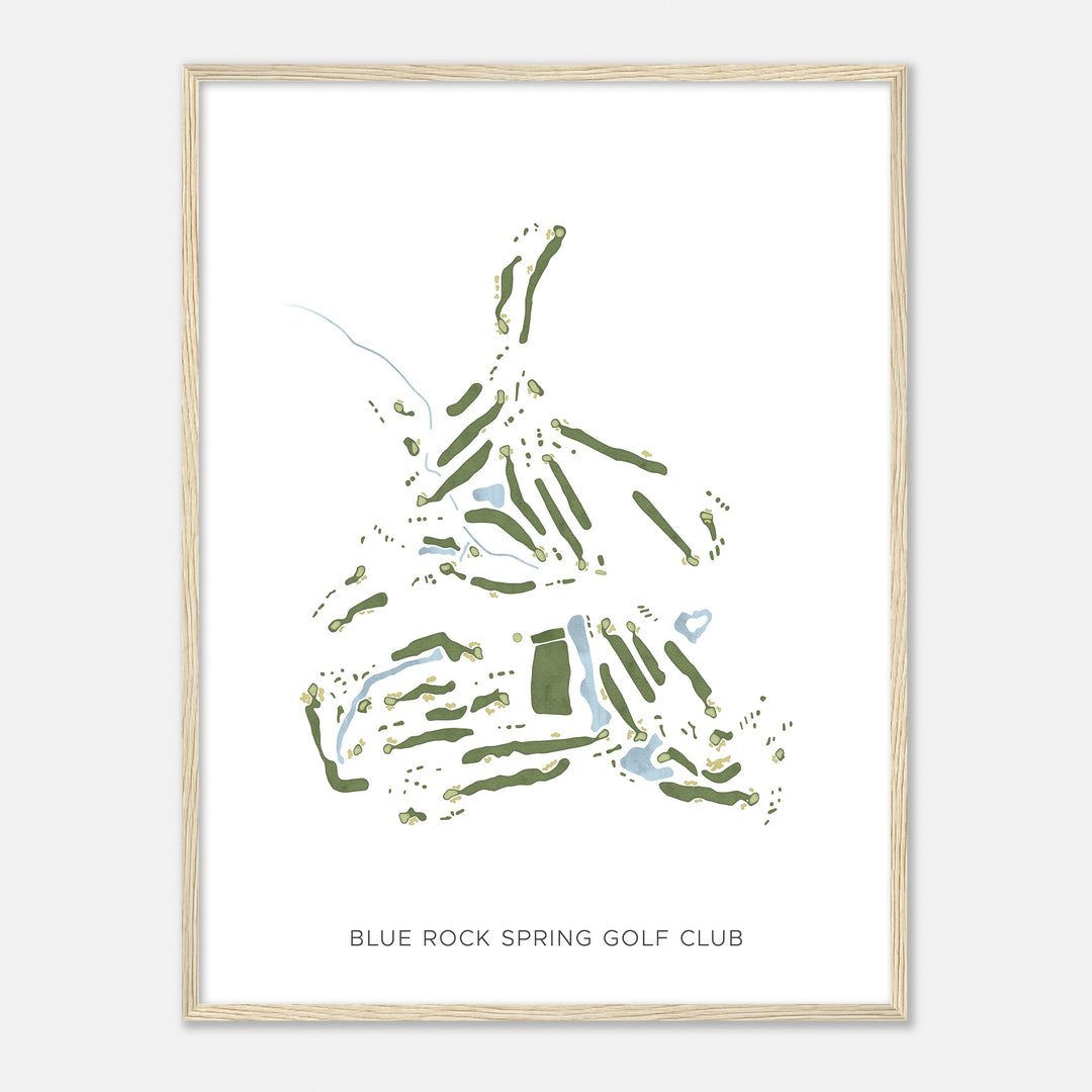 Print of Blue Rock Spring Golf Club Modern Map