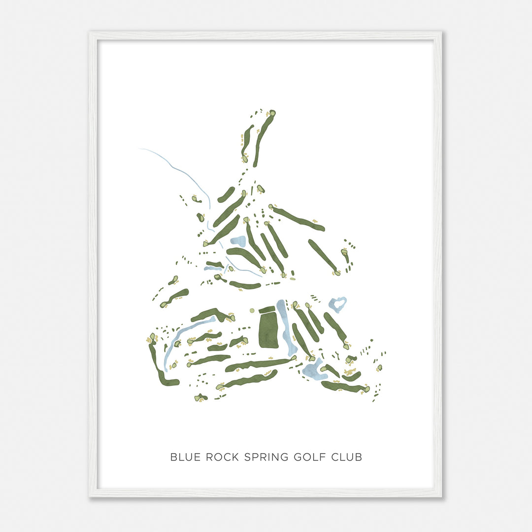 Print of Blue Rock Spring Golf Club Modern Map