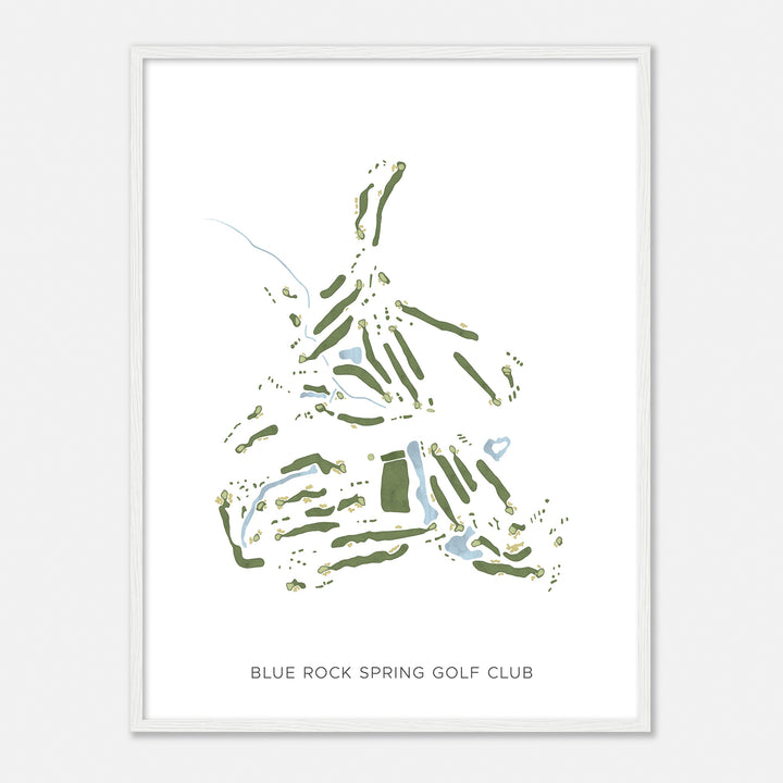 Print of Blue Rock Spring Golf Club Modern Map