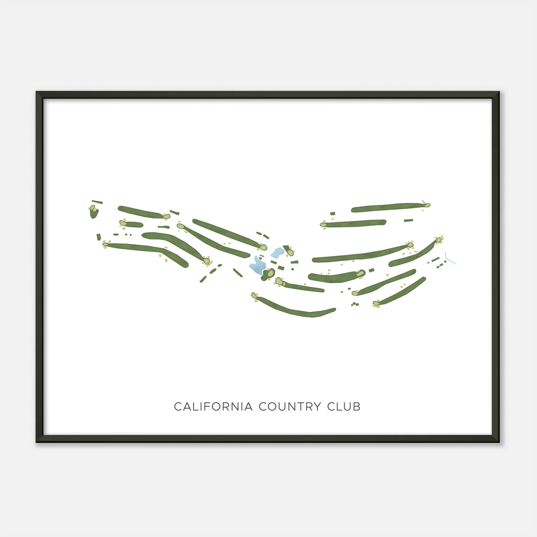 Print of California Country Club Modern Map