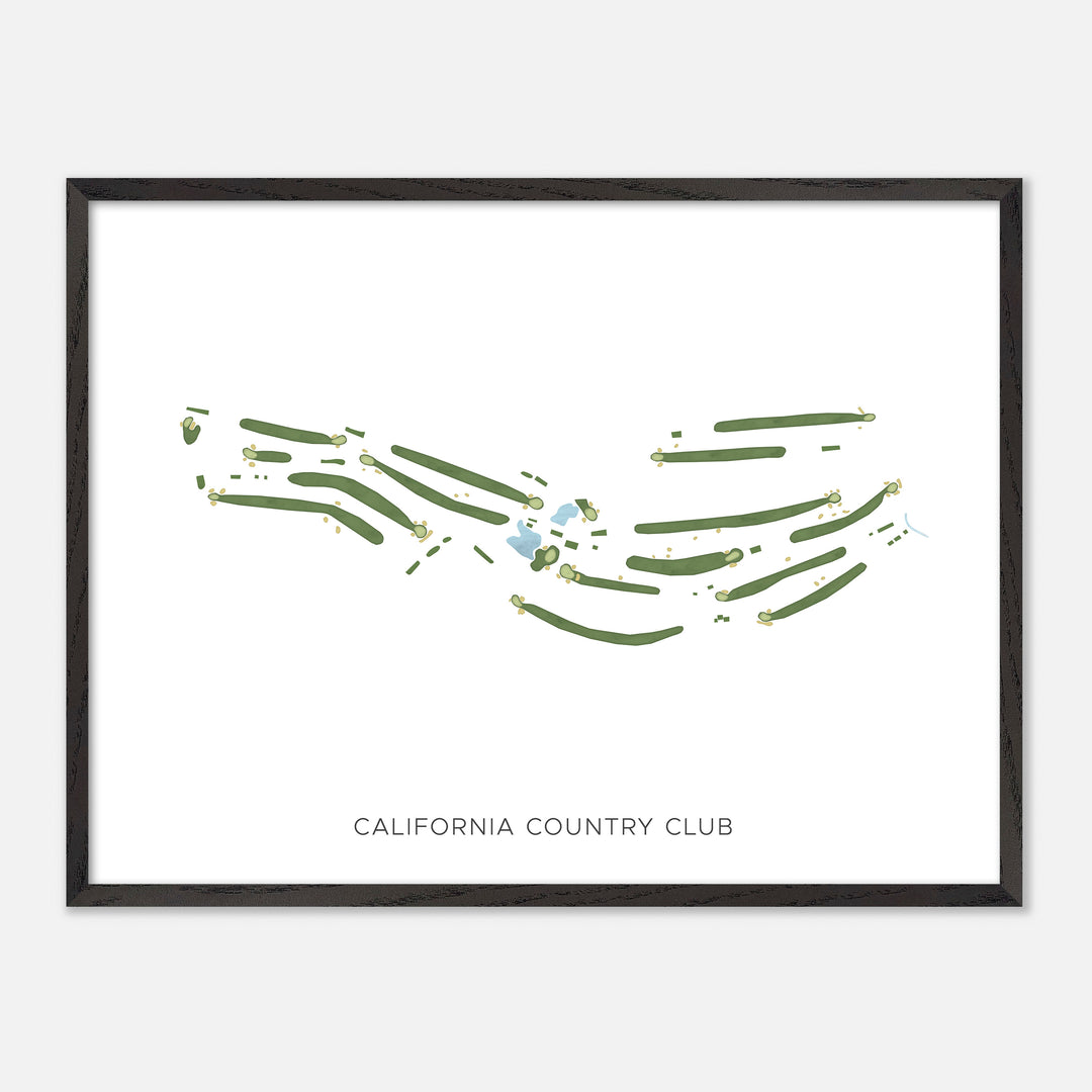 Print of California Country Club Modern Map
