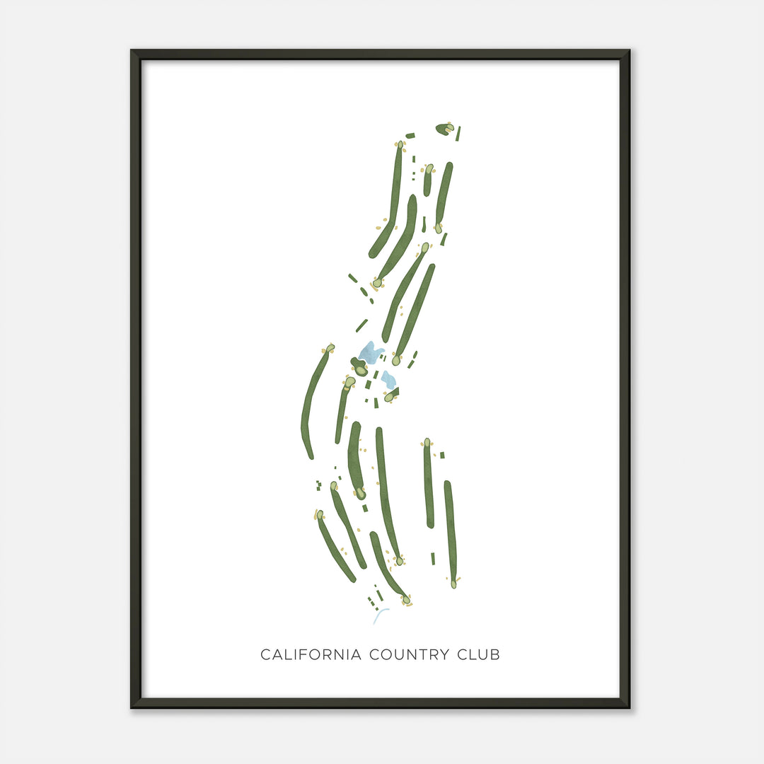 Print of California Country Club Modern Map