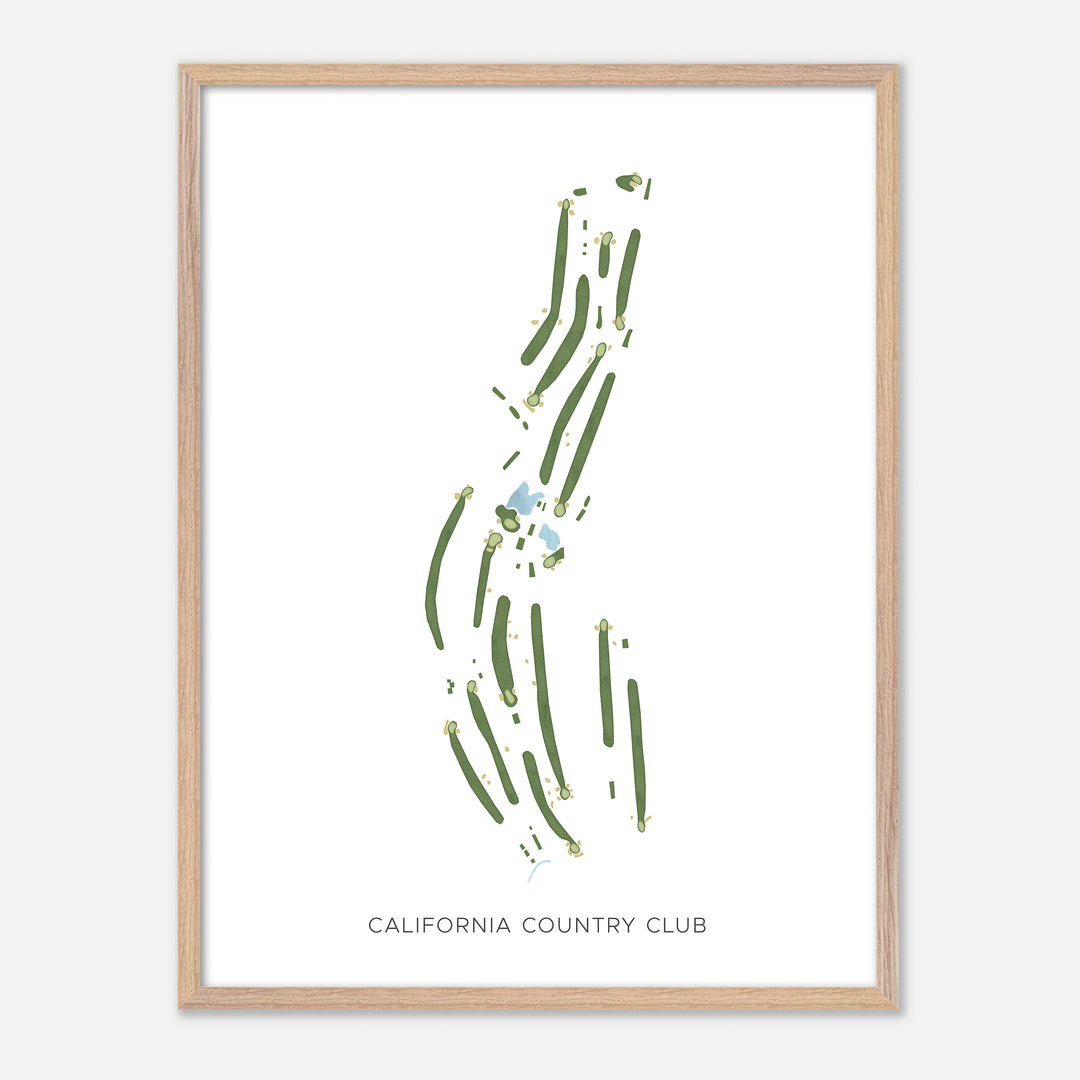 Print of California Country Club Modern Map