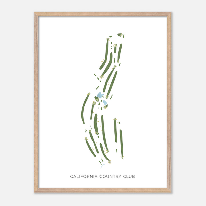Print of California Country Club Modern Map