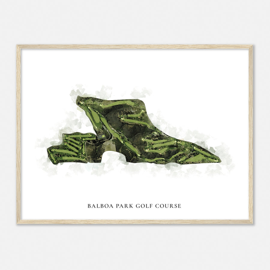 Print of Balboa Park Golf Course Classic Map