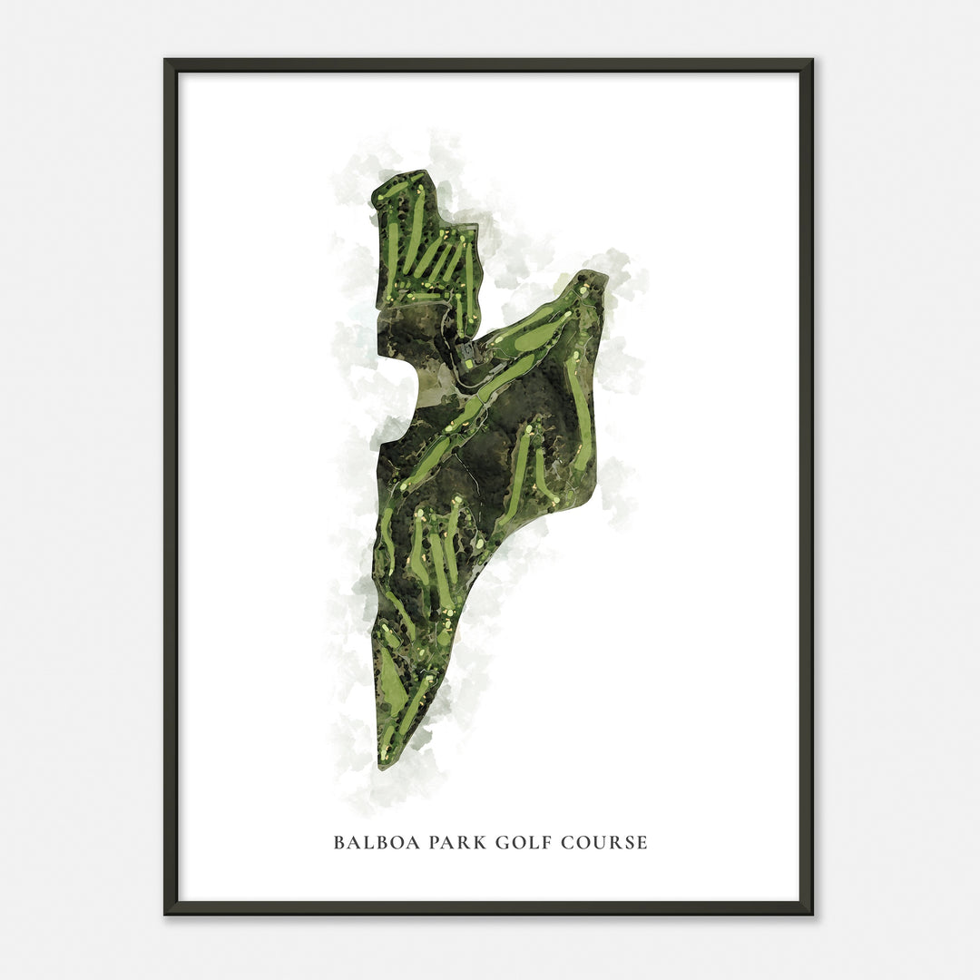 Print of Balboa Park Golf Course Classic Map