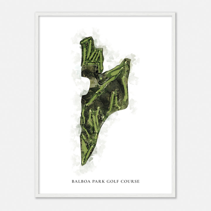 Print of Balboa Park Golf Course Classic Map