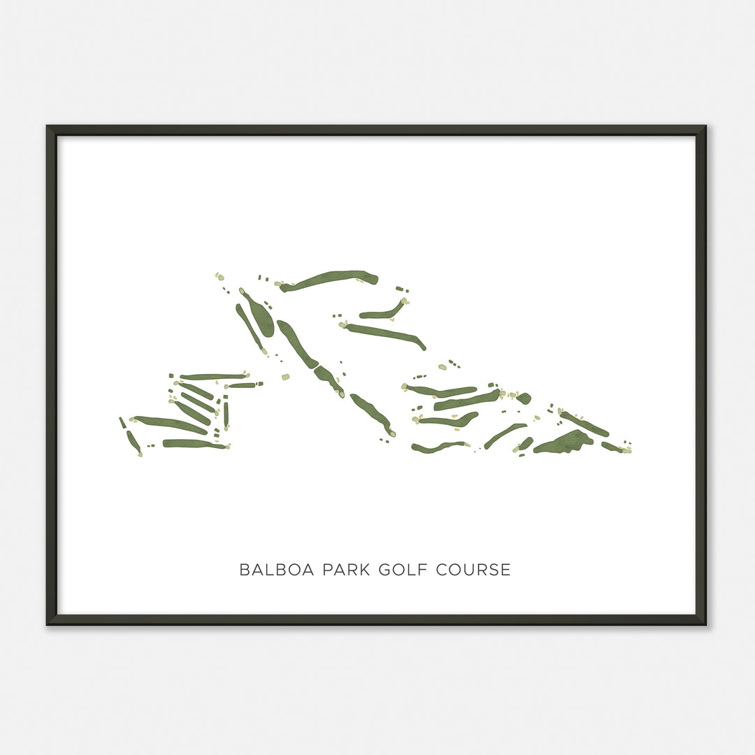 Print of Balboa Park Golf Course Modern Map