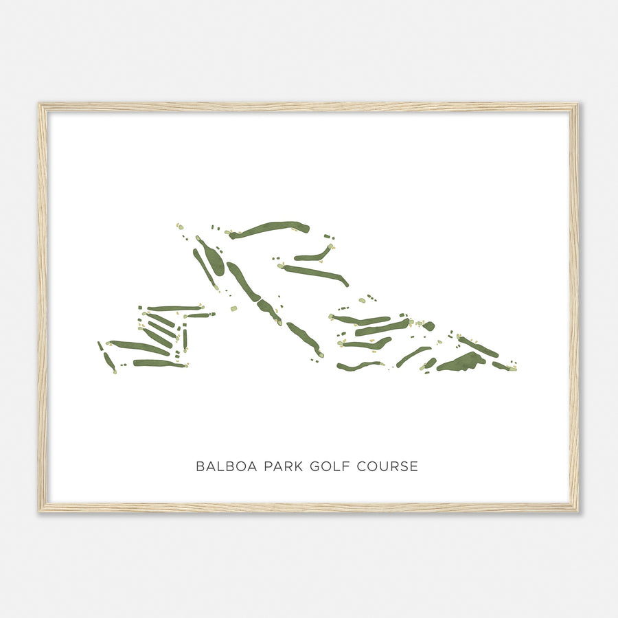 Print of Balboa Park Golf Course Modern Map