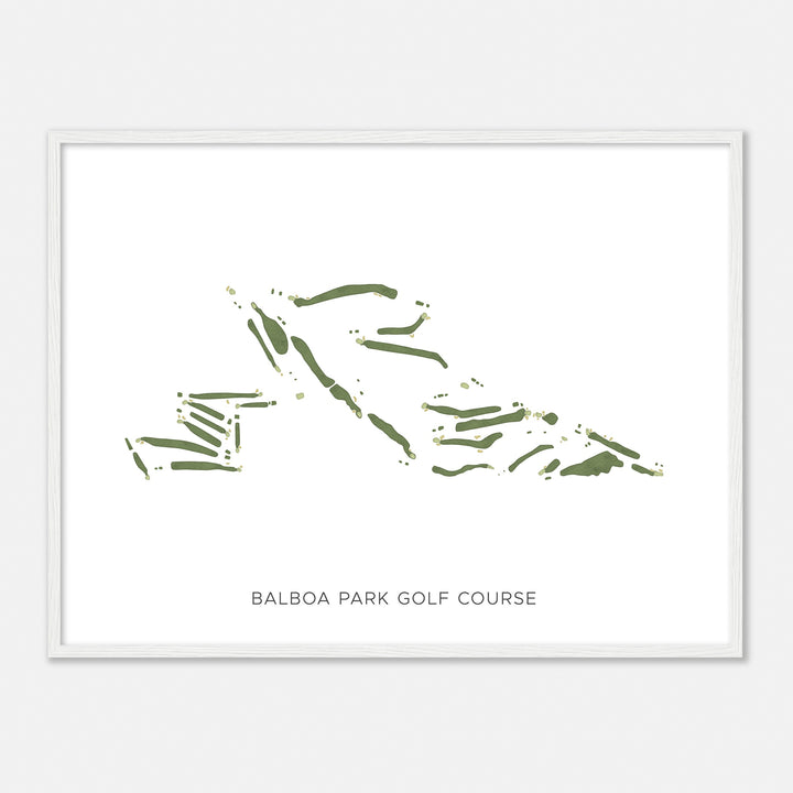 Print of Balboa Park Golf Course Modern Map