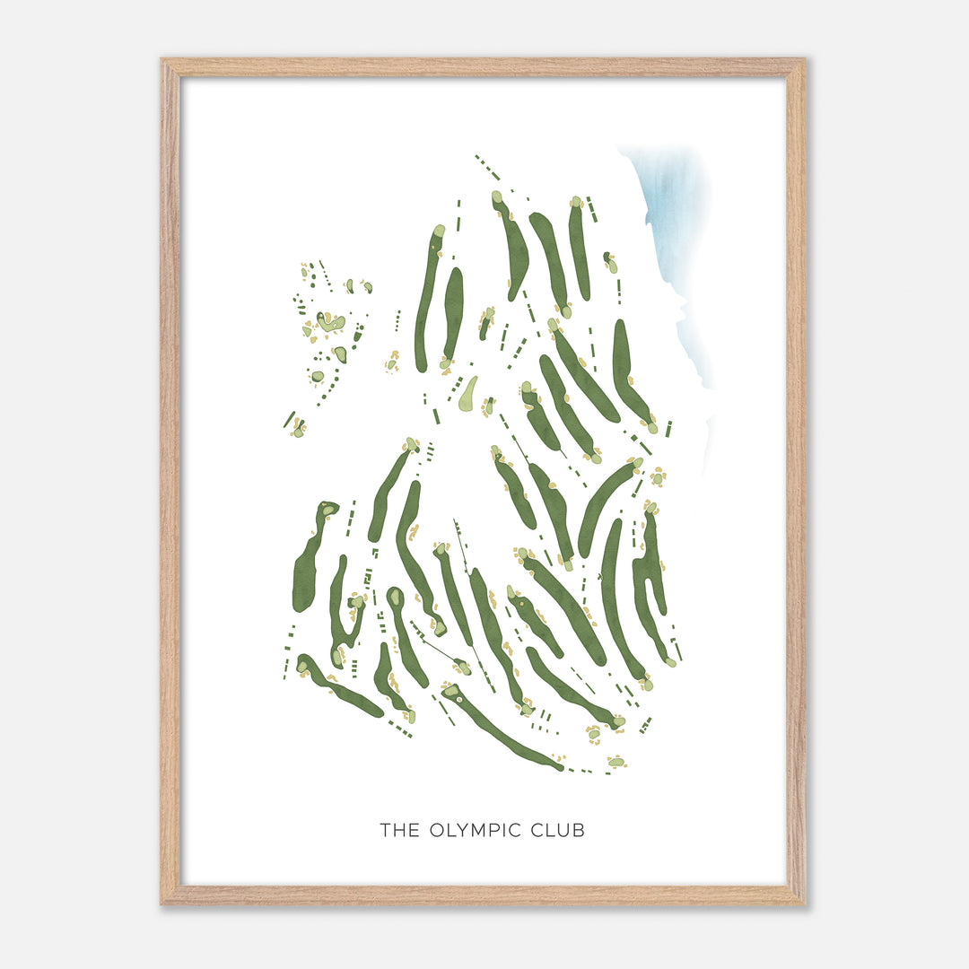 Print of The Olympic Club Modern Map