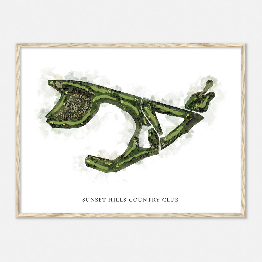 Print of Sunset Hills Country Club Classic Map