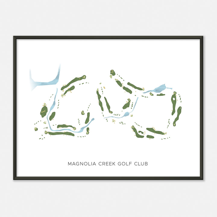 Print of Magnolia Creek Golf Club Modern Map