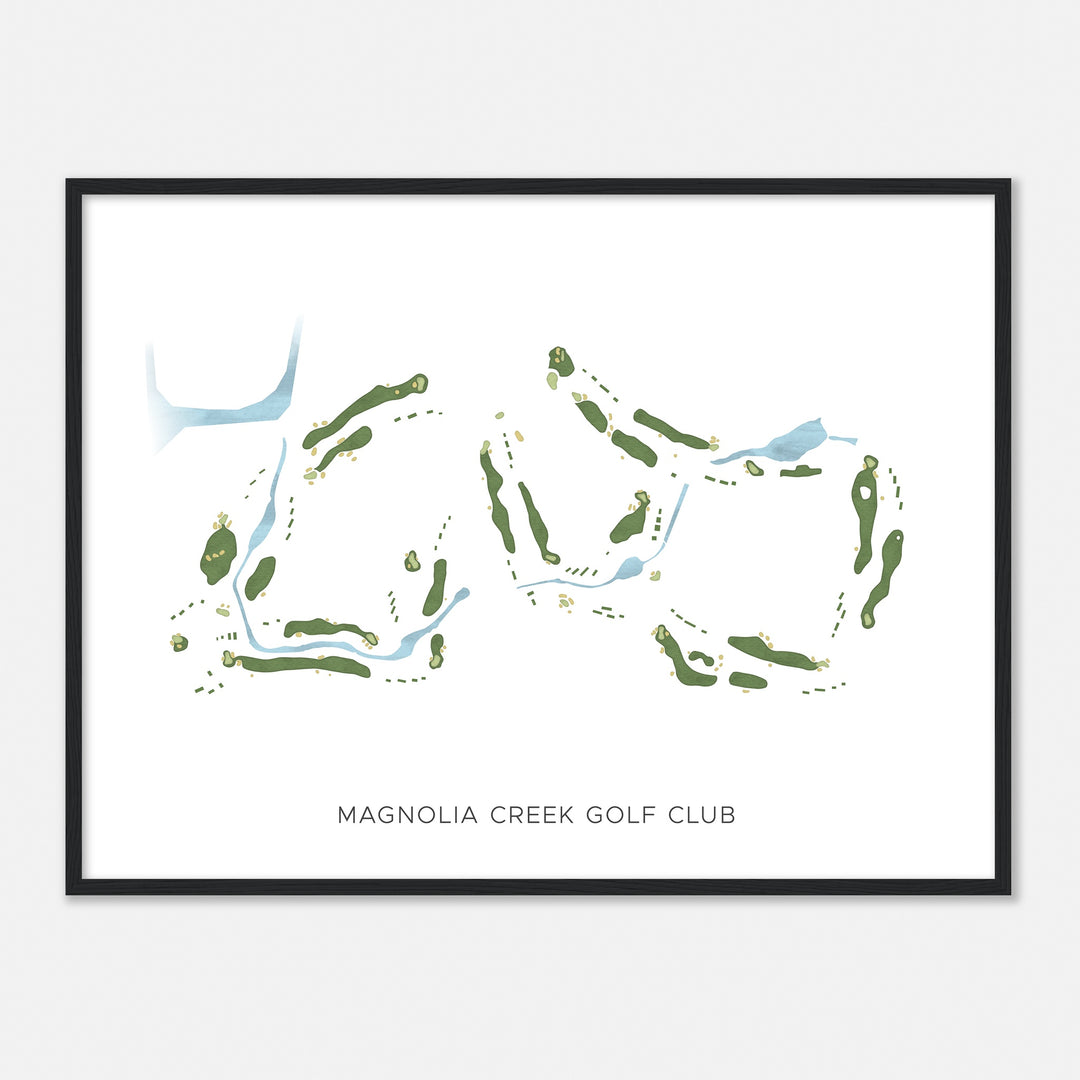 Print of Magnolia Creek Golf Club Modern Map