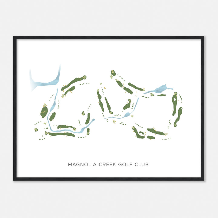 Print of Magnolia Creek Golf Club Modern Map