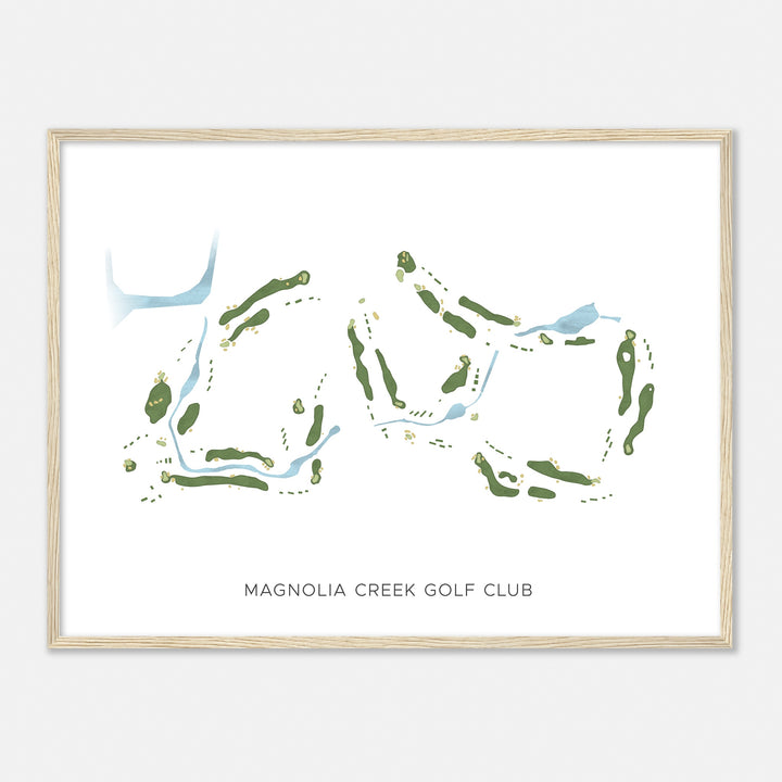 Print of Magnolia Creek Golf Club Modern Map