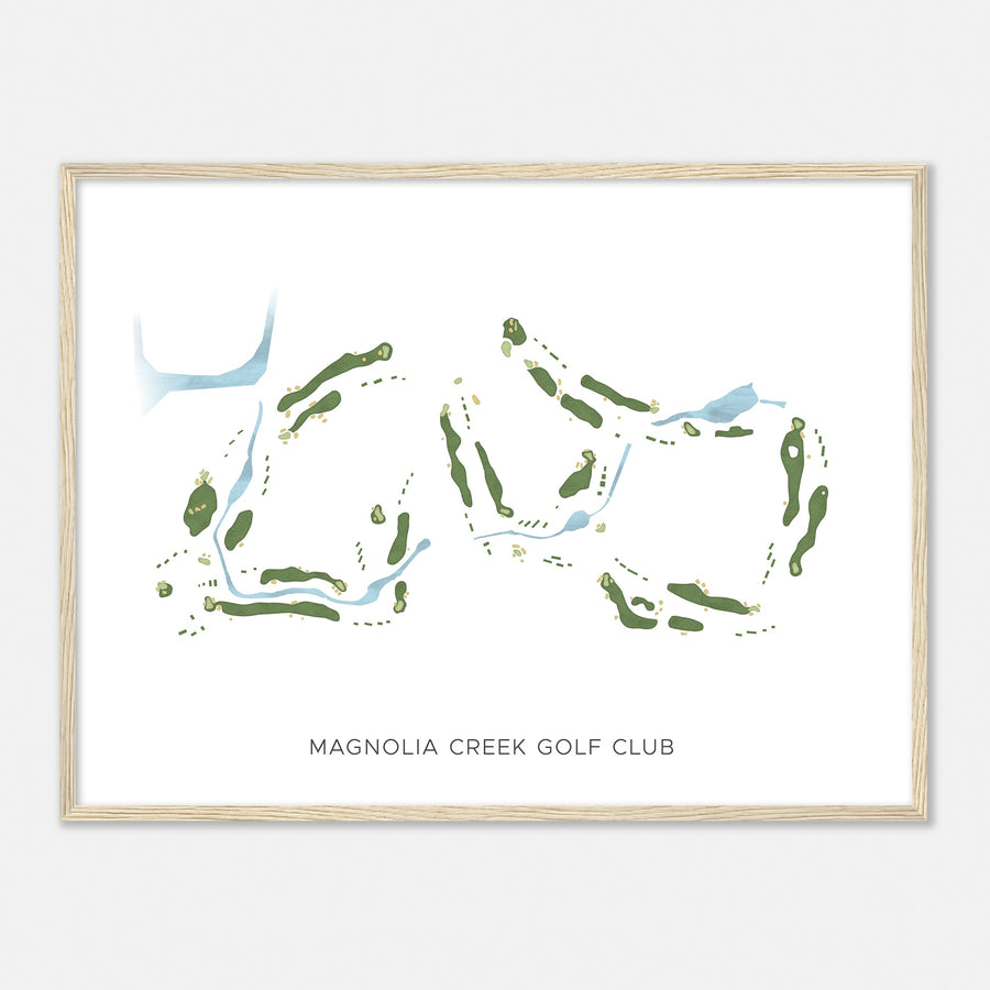Print of Magnolia Creek Golf Club Modern Map