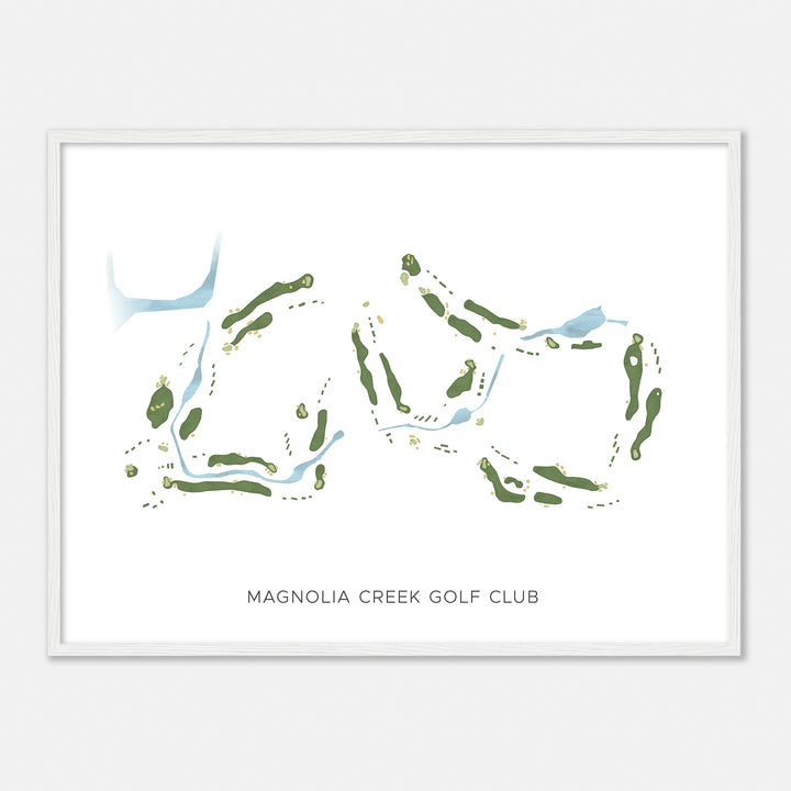 Print of Magnolia Creek Golf Club Modern Map