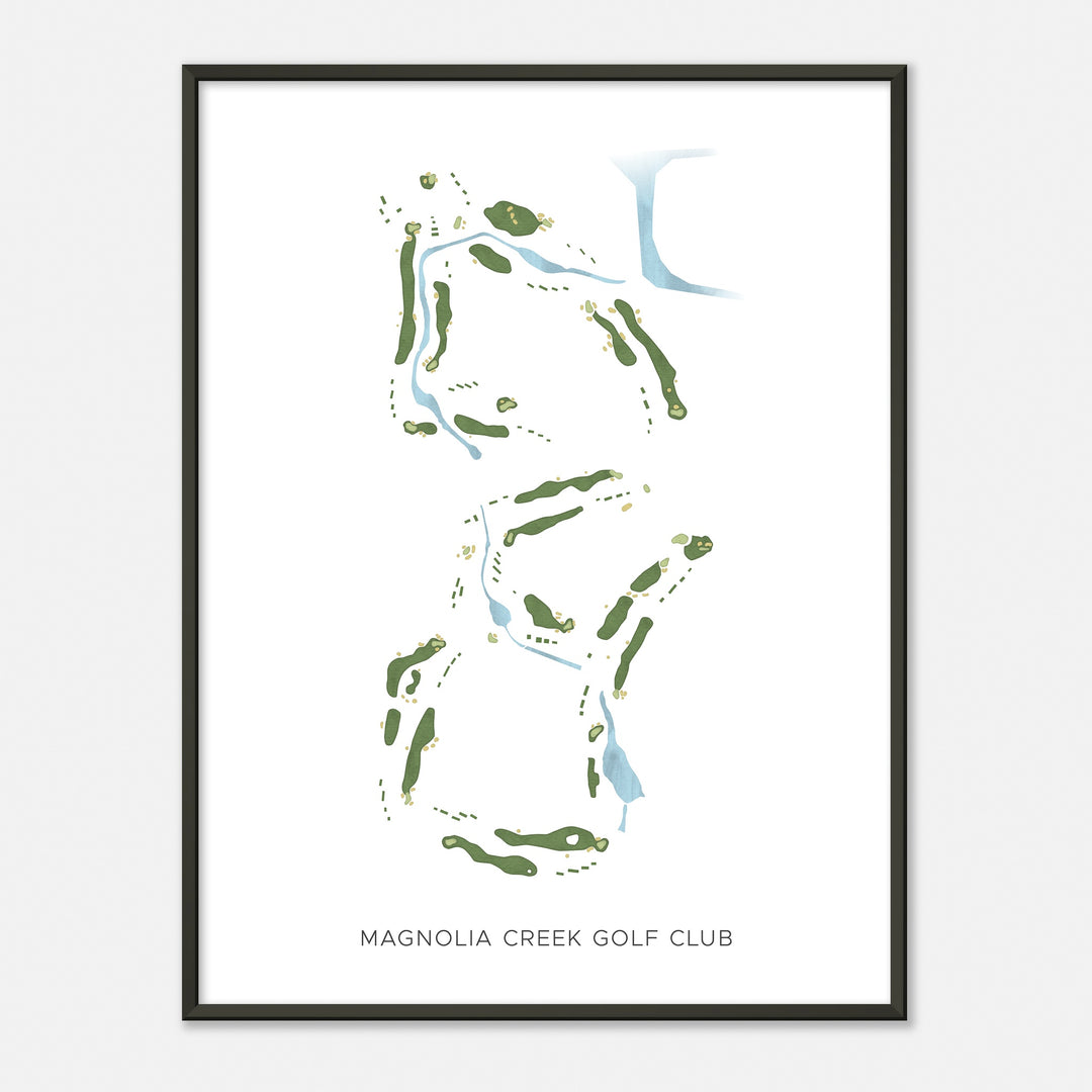 Print of Magnolia Creek Golf Club Modern Map