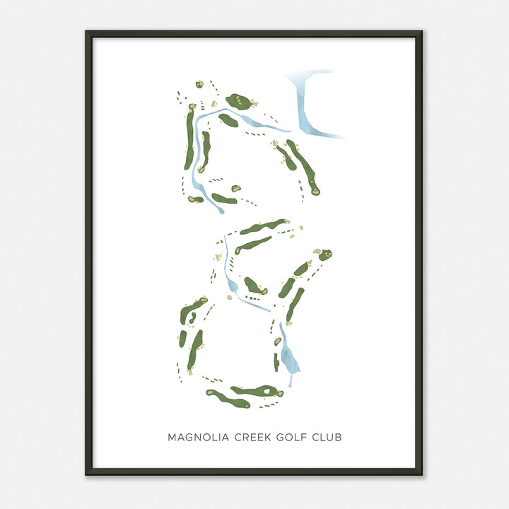 Print of Magnolia Creek Golf Club Modern Map