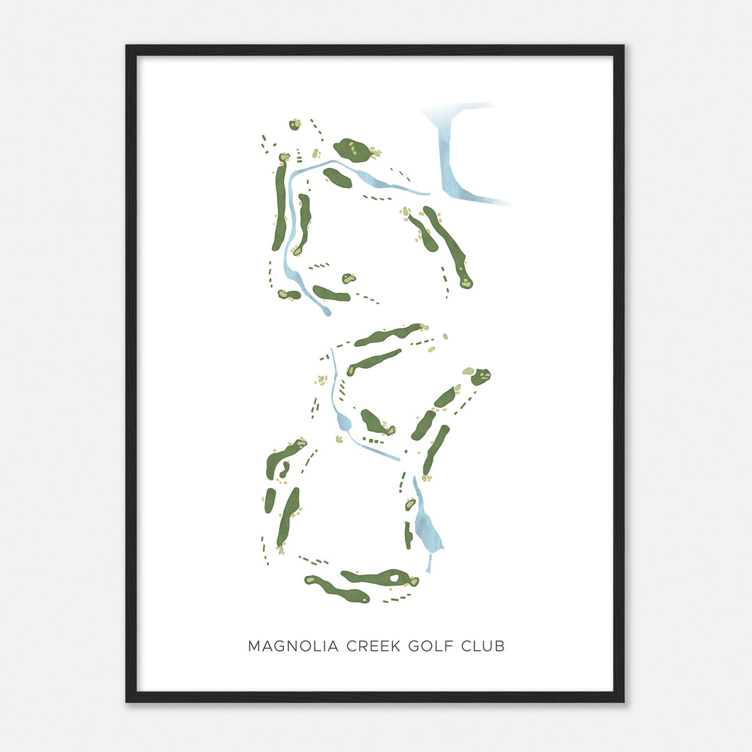 Print of Magnolia Creek Golf Club Modern Map