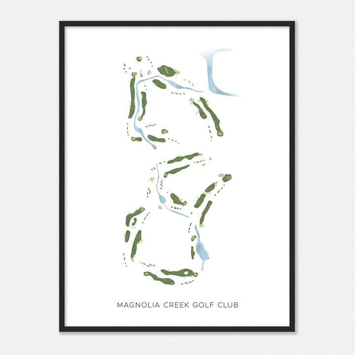 Print of Magnolia Creek Golf Club Modern Map