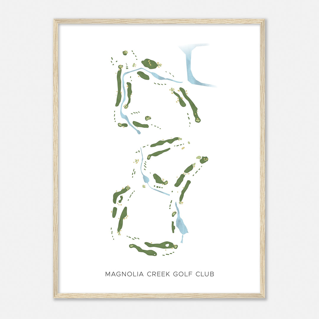 Print of Magnolia Creek Golf Club Modern Map