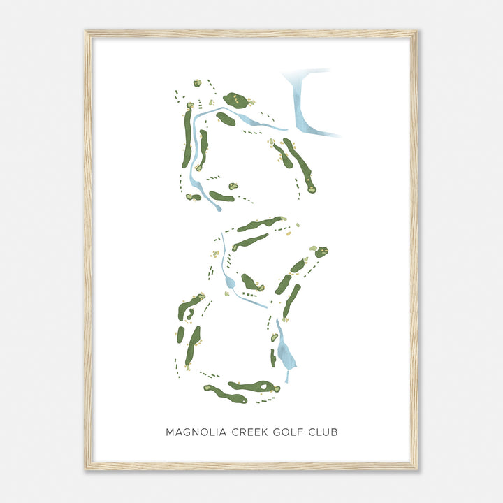 Print of Magnolia Creek Golf Club Modern Map