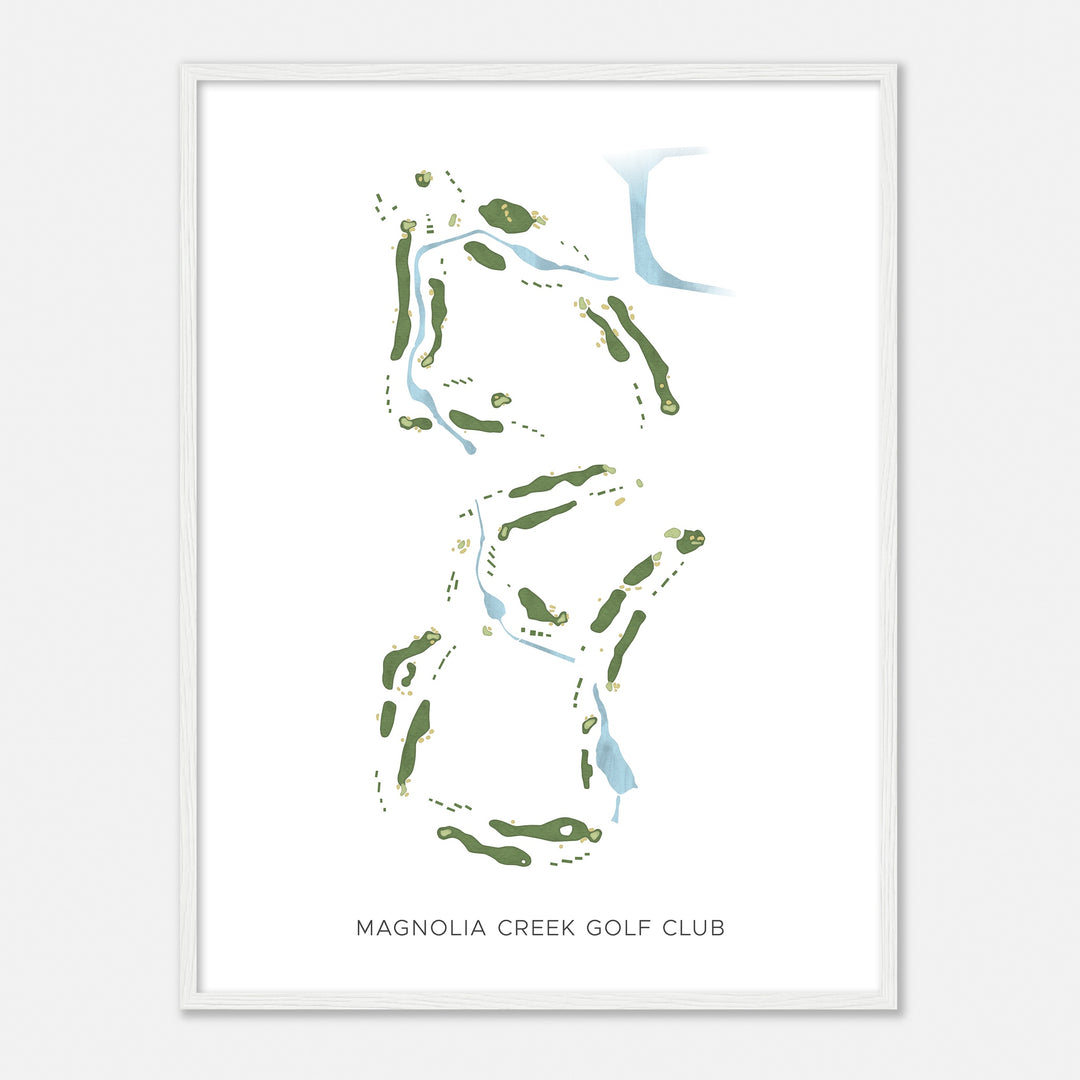 Print of Magnolia Creek Golf Club Modern Map