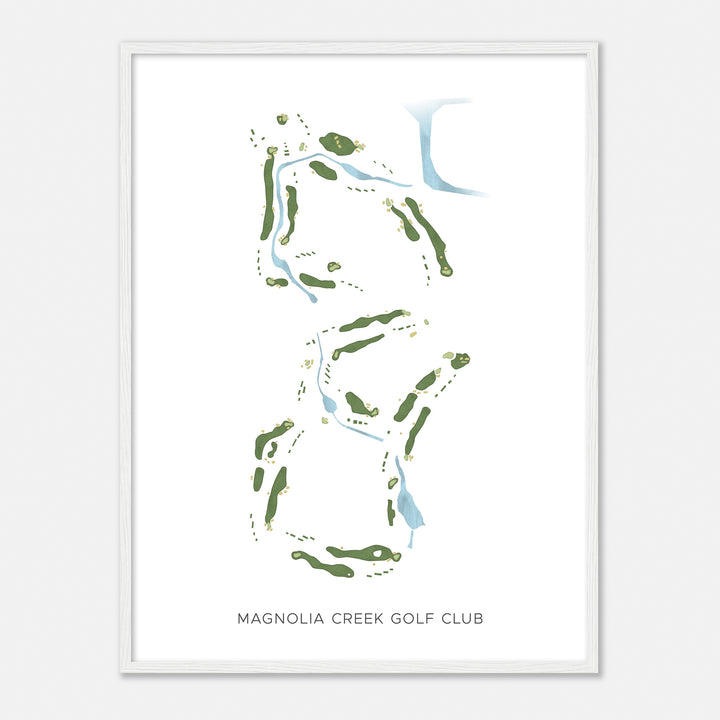 Print of Magnolia Creek Golf Club Modern Map