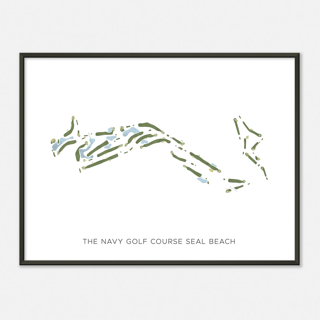 Print of The Navy Golf Course Seal Beach Modern Map
