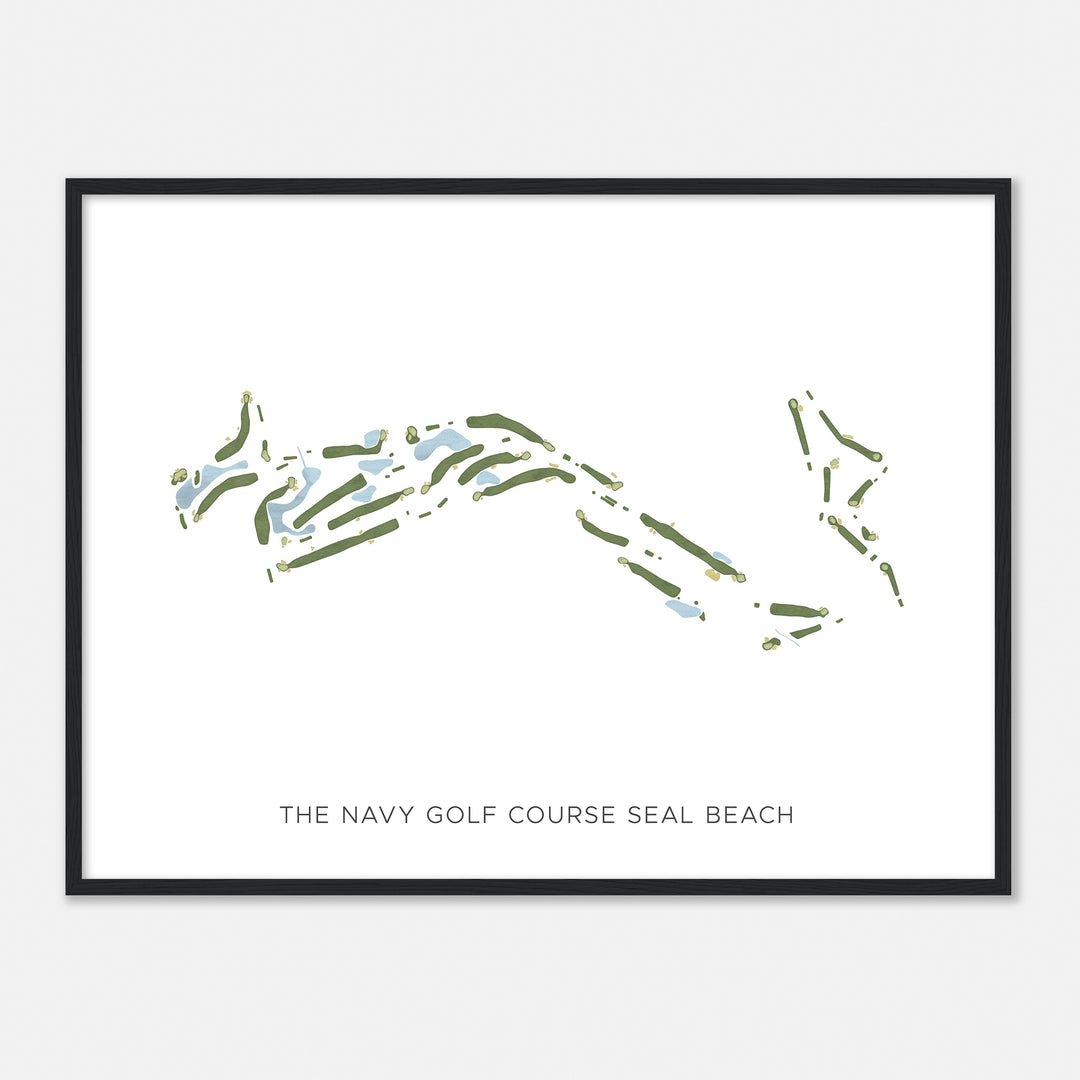Print of The Navy Golf Course Seal Beach Modern Map