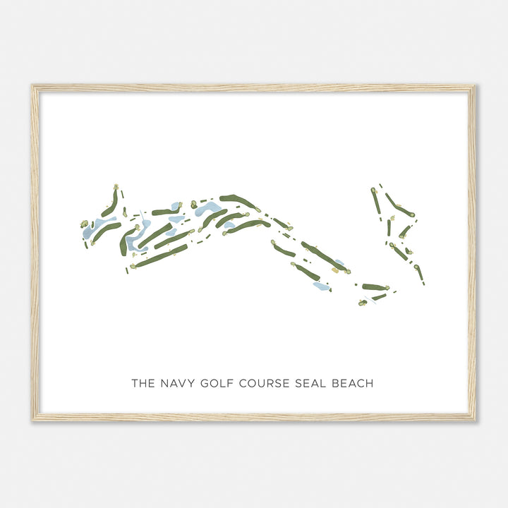Print of The Navy Golf Course Seal Beach Modern Map