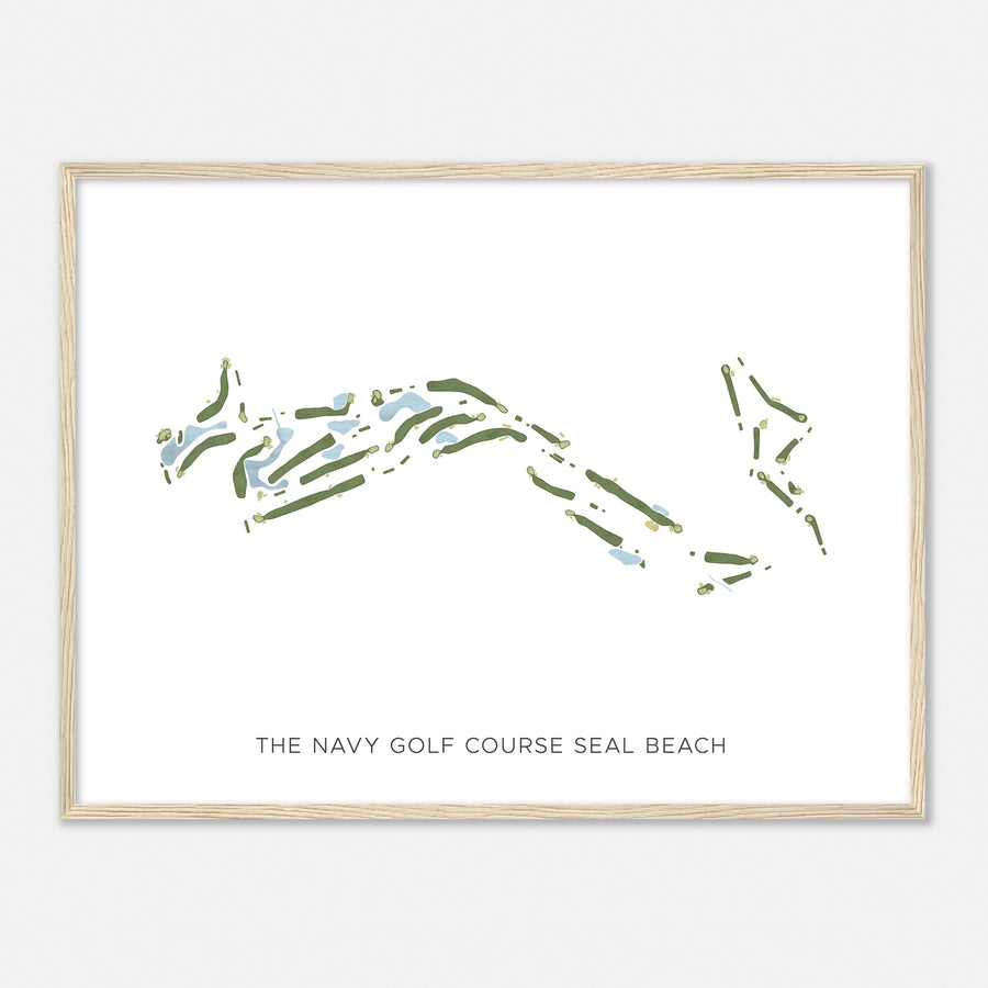 Print of The Navy Golf Course Seal Beach Modern Map