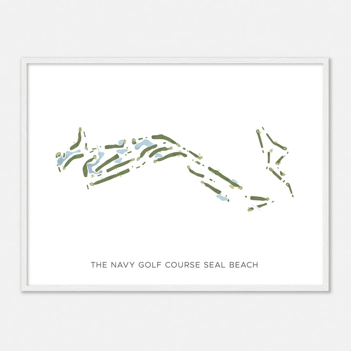 Print of The Navy Golf Course Seal Beach Modern Map