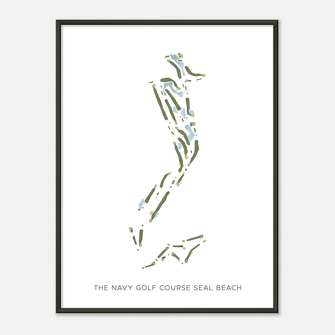 Print of The Navy Golf Course Seal Beach Modern Map