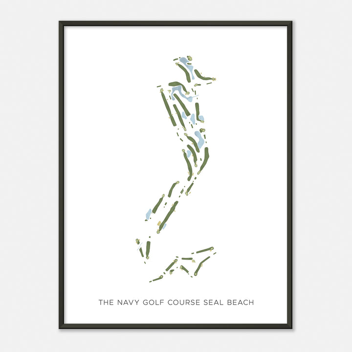 Print of The Navy Golf Course Seal Beach Modern Map