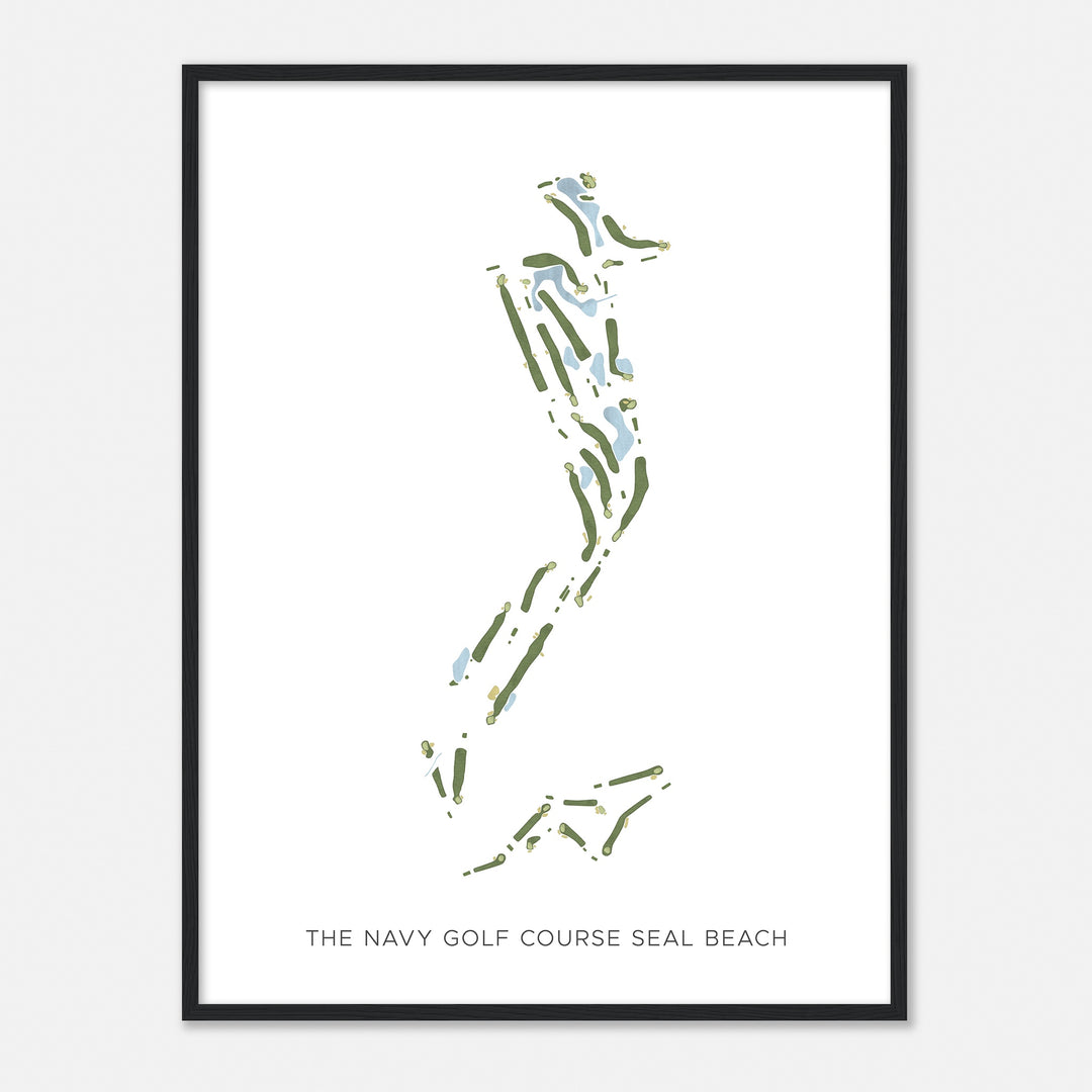 Print of The Navy Golf Course Seal Beach Modern Map