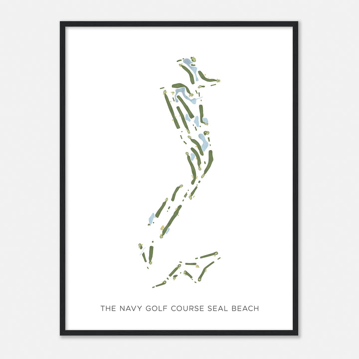 Print of The Navy Golf Course Seal Beach Modern Map