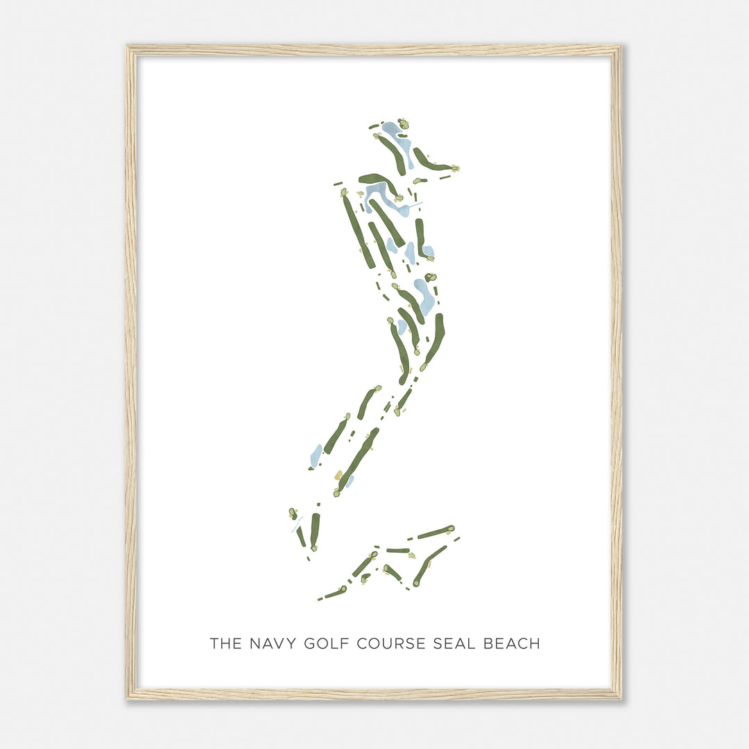 Print of The Navy Golf Course Seal Beach Modern Map