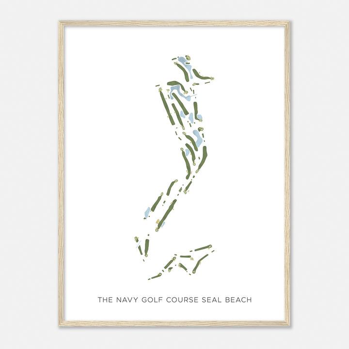 Print of The Navy Golf Course Seal Beach Modern Map