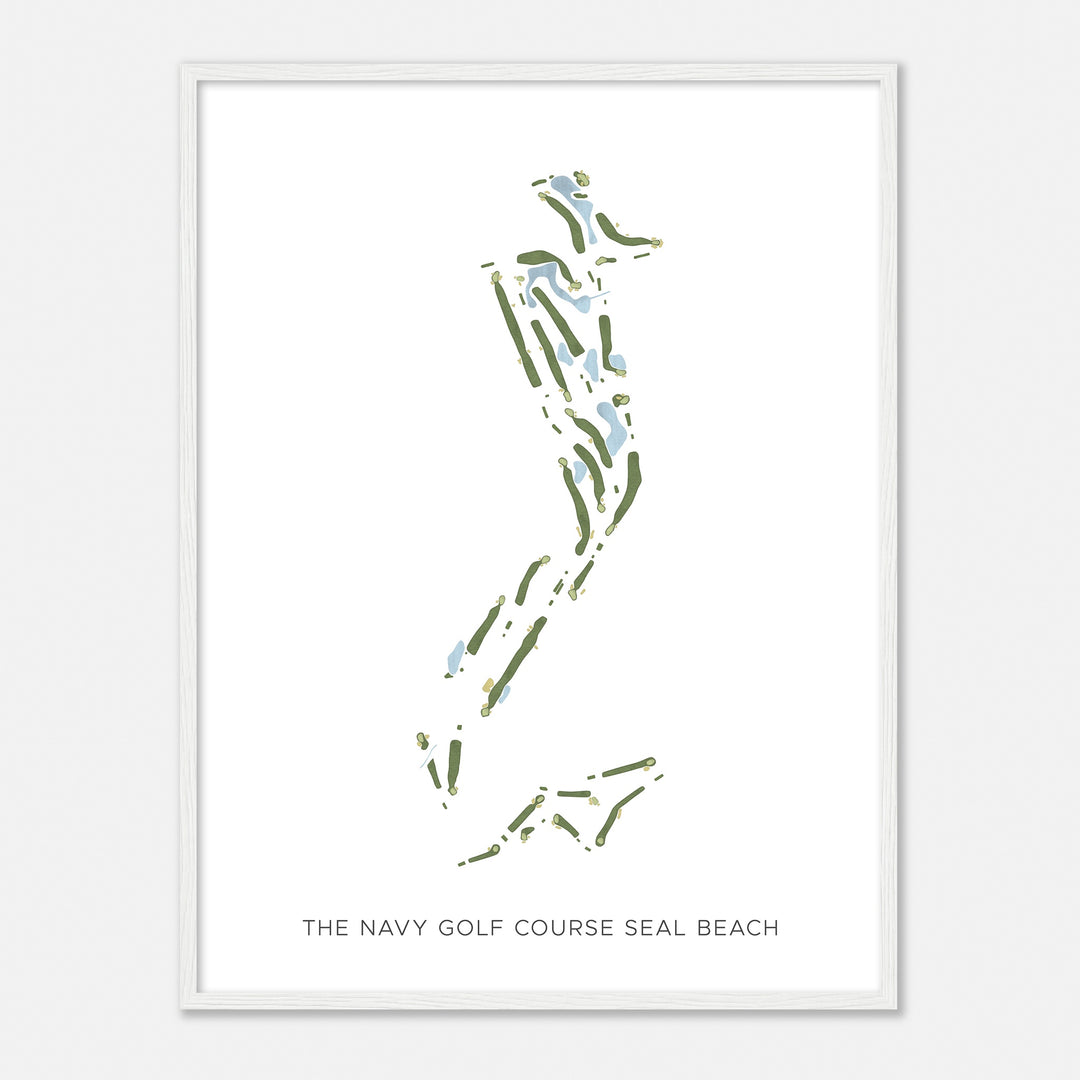 Print of The Navy Golf Course Seal Beach Modern Map