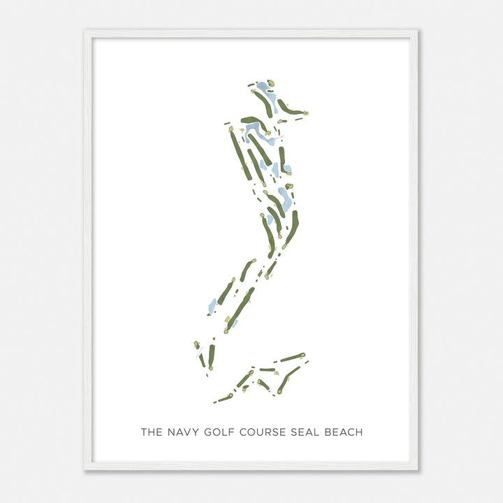 Print of The Navy Golf Course Seal Beach Modern Map