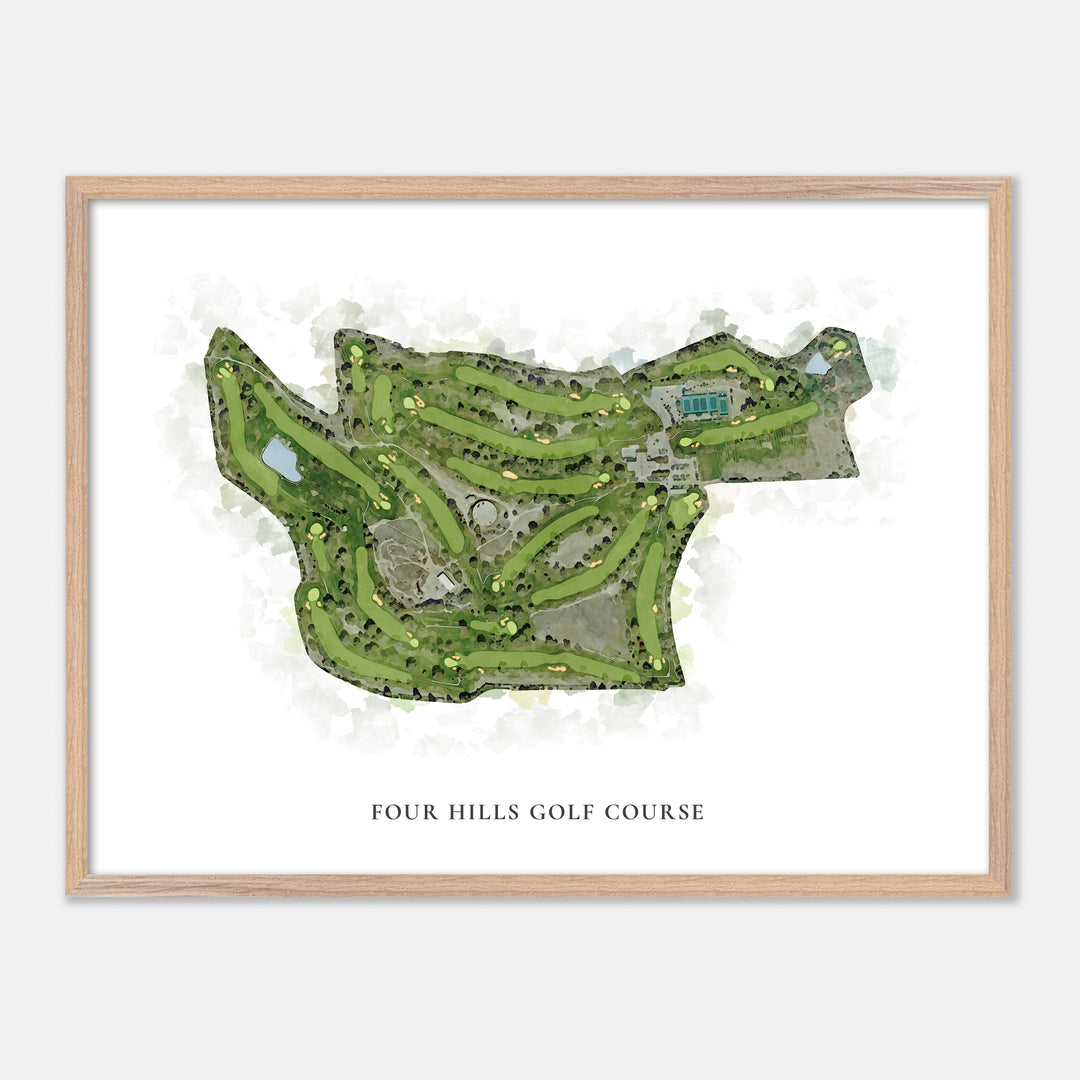 Print of Four Hills Golf Course Classic Map