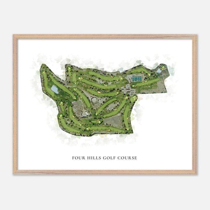 Print of Four Hills Golf Course Classic Map
