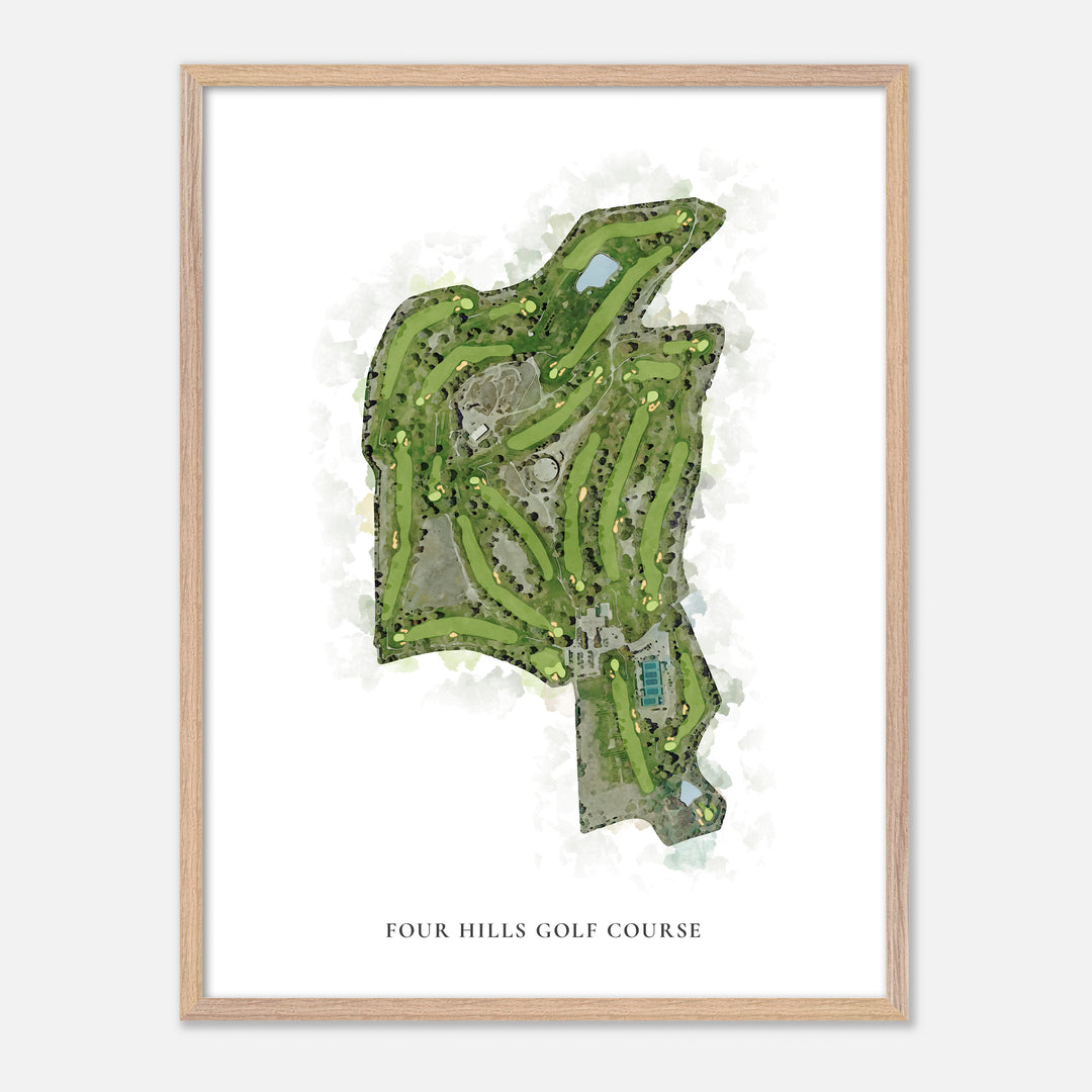 Print of Four Hills Golf Course Classic Map