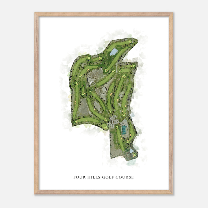 Print of Four Hills Golf Course Classic Map