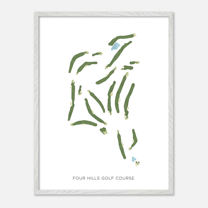 Print of Four Hills Golf Course Modern Map