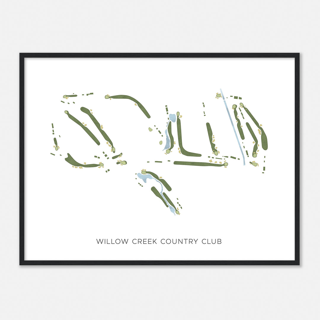 Print of Willow Creek Country Club Modern Map